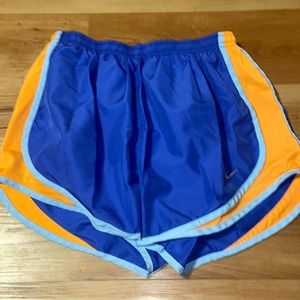 Nike dri-fit sport shorts, blue and orange, barely worn